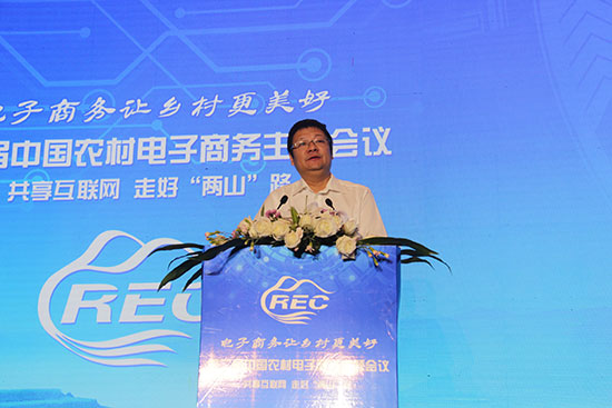 商务部市场体系建设司区域协调处处长李刚在第二届中国农村电商主题会上致辞