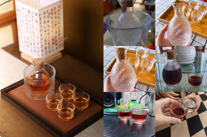 锤目纹玻璃温酒器套装20240406
